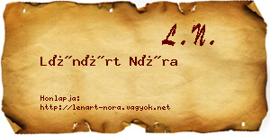 Lénárt Nóra névjegykártya